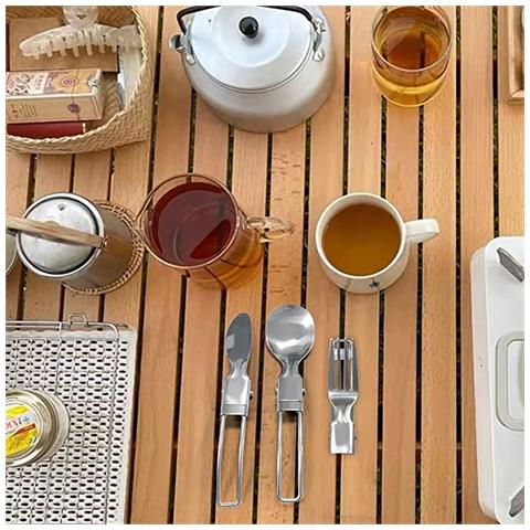 Set Posate Pieghevoli 5 Pezzi Silver - Foto 5