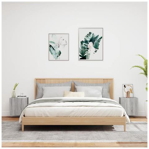 Mobili Tv Muro 2pz Grigio Sonoma 40,5x30x40cm Legno Multistrato - Foto 3