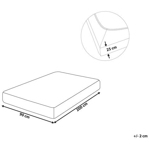 Coprimaterasso Elasticizzato Hofuf Cotone Azzurro - Foto 5