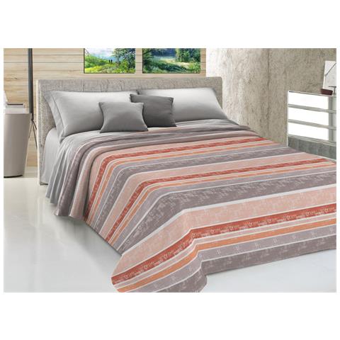 Copriletto Piquet Primavera Estate 100% Cotone Sofia Disegno Rodrigo Singolo Arancio - Foto 1