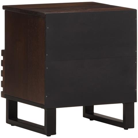 Comodino 40x34x46 cm in Legno Massello di Mango - Foto 2