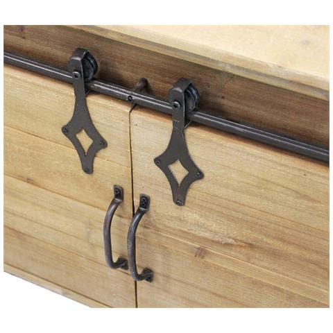 Mobile Porta Tv In Legno Con 2 Ante Scorrevoli 4 Cassetti E 2 Ripiani Sarajevo - Foto 8