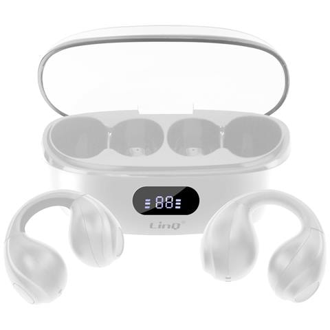 Auricolari Senza Fili Bluetooth A Conduzione Ossea Design Clip On, Bianco - Foto 1