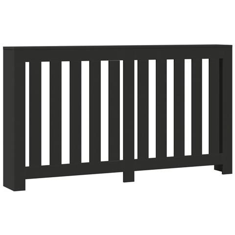 Copertura Termosifone Nera 149x20x82 Cm Legno Multistrato - Foto 2