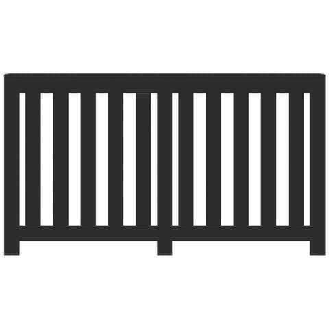 Copertura Termosifone Nera 149x20x82 Cm Legno Multistrato - Foto 3