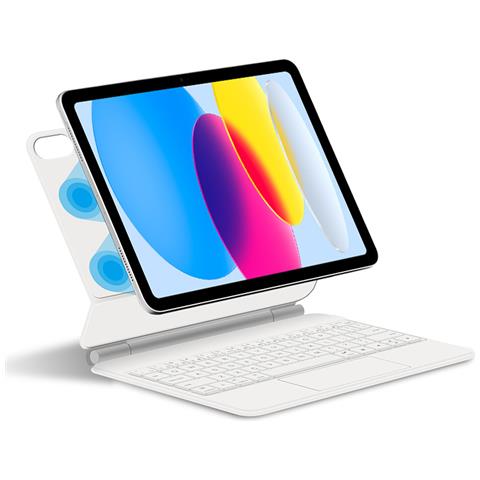 Custodia Protettiva Per Ipad Con Tastiera Bluetooth White Ipad Pro 12.9 2018-2022 - Foto 1