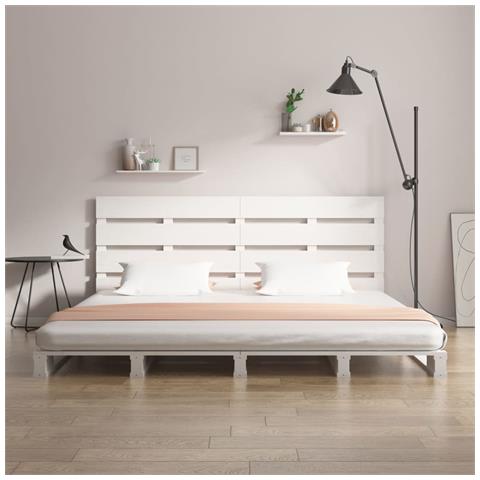 Giroletto Senza Materasso Bianco 180x200 Cm Legno Massello Pino - Foto 3