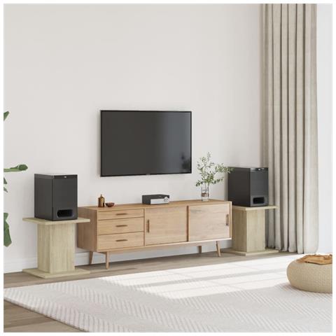 Supporti Altoparlanti 2 Pz Rovere 30x30x40 Cm In Multistrato - Foto 1