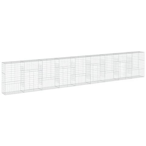 Cesto Gabbione Con Copertura 900x50x150 Cm In Ferro Zincato - Foto 2