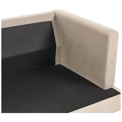 Divano 3 Posti Jarpen Tessuto Marrone Chiaro - Foto 8