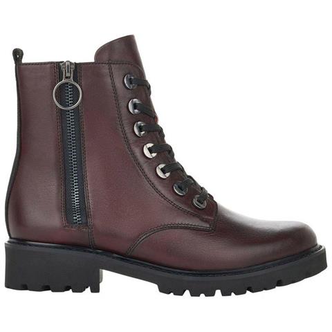 Bordo Casual Leather Booties Stivaletti Pelle Scarpe Donna Rosso Eu 36, D8671-35 - Foto 1