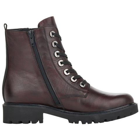 Bordo Casual Leather Booties Stivaletti Pelle Scarpe Donna Rosso Eu 36, D8671-35 - Foto 3