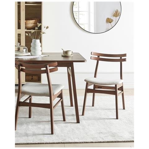 Set Di 2 Sedie Da Pranzo Cynthiana Beige Chiaro - Foto 1