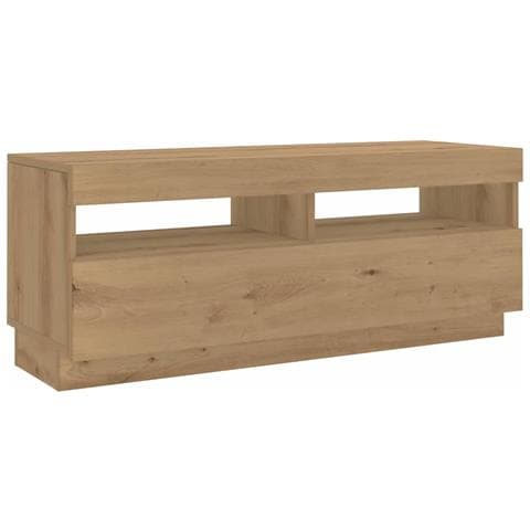 Mobile Porta TV con LED Artigianale 300x35x40 cm Multistrato - Foto 10