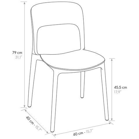 Satoshi - Sedia Di Design Moderno In Polipropilene - Foto 5