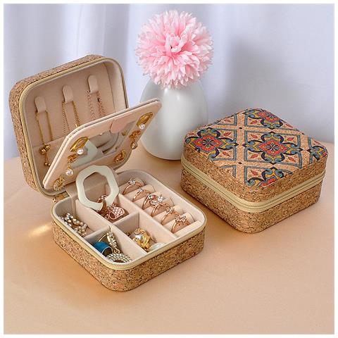 Portagioielli Vintage, Piccolo Organizer Per Anelli, Orecchini, Collana   Model 4 - Foto 1