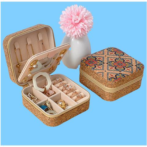 Portagioielli Vintage, Piccolo Organizer Per Anelli, Orecchini, Collana   Model 4 - Foto 3