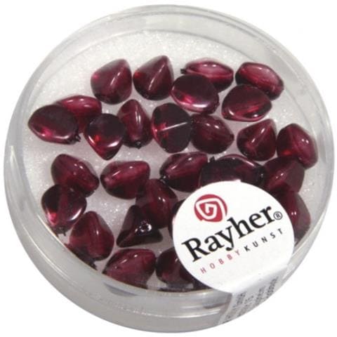 32 Pezzi - Perle In Vetro Triangolare 7mm - Colore Viola - Foto 1