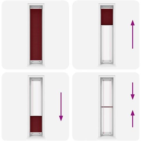 Tenda Plissettata Rosso Bordeaux 45x200 Cm Larghezza Tessuto - Foto 2