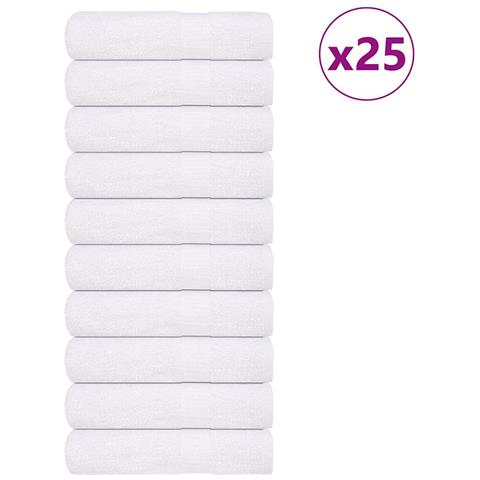 Asciugamani Da Bagno 25pz Bianchi 100x150cm 360g/m 100% Cotone - Foto 1