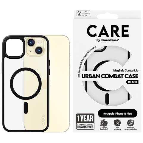 CARE Flagship Case Transparent Urban Combat w. Black MagSafe iPhone 15 Plus - Foto 2