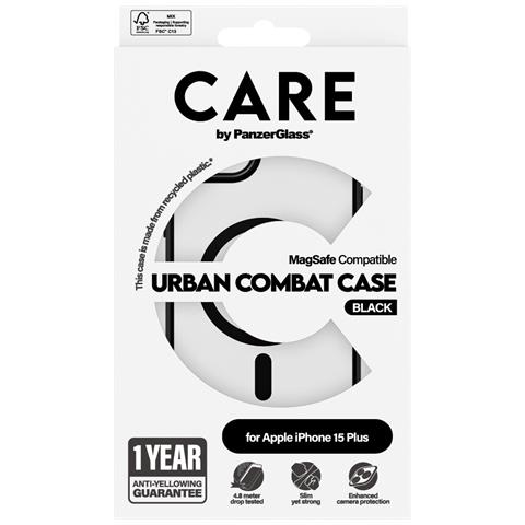 CARE Flagship Case Transparent Urban Combat w. Black MagSafe iPhone 15 Plus - Foto 4