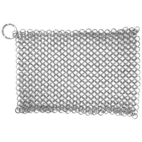 32210 Pulitore Per Ghisa, Cotta Maglia Di Acciaio Inossidabile, Chainmail Scrubber Acciaio Inox - Foto 1