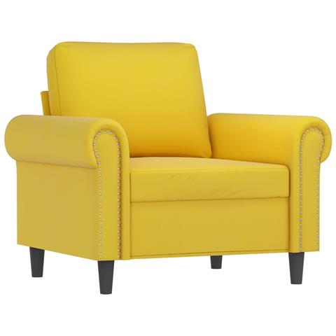 Set Di Divani 4 Pz Con Cuscini Giallo In Velluto - Foto 3