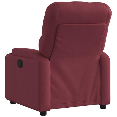 Poltrona Reclinabile In Tessuto Rosso Vino - Foto 3