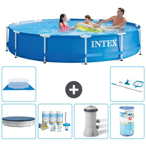 Piscina Fuori Terra - In Giro - 366x76 Cm - Blu - Include Accessori Coordinati A1550 - Foto 1
