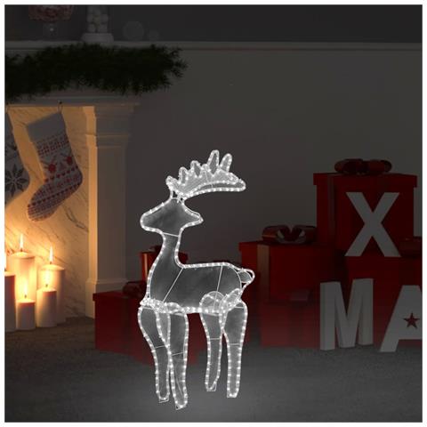 Lusso Casadino -  Decorazione Natalizia Renna In Rete Con 306 Led 60x24x89cm - Foto 8