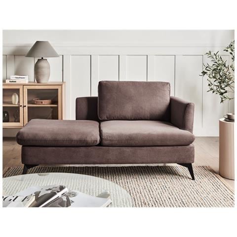 Chaise Longue Versione Destra Sievoz Tessuto Marrone - Foto 1