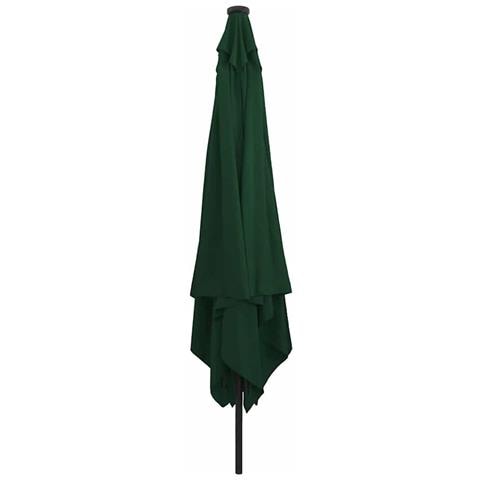 Parasol da giardino quadrato con luci LED 295x245 cm Verde - Foto 2