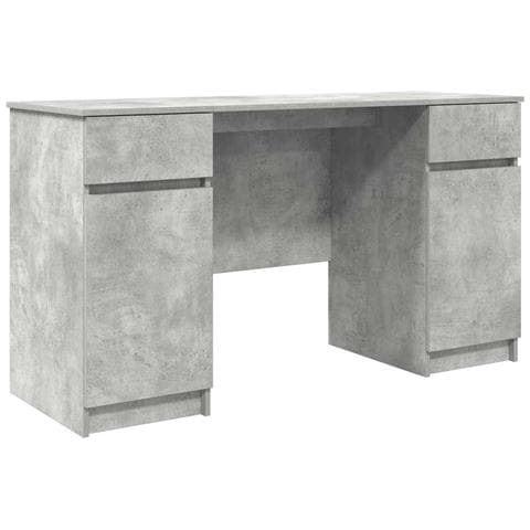 Scrivania Grigio Cemento 140x49x76 cm Legno ingegnerizzato - Foto 1