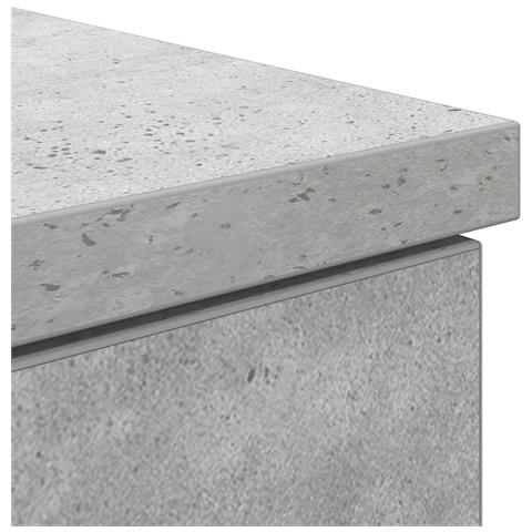 Scrivania Grigio Cemento 140x49x76 cm Legno ingegnerizzato - Foto 9