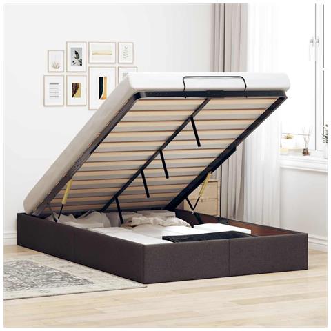 Struttura Letto Pouf senza Materasso 80x200 cm in Tessuto - Foto 2