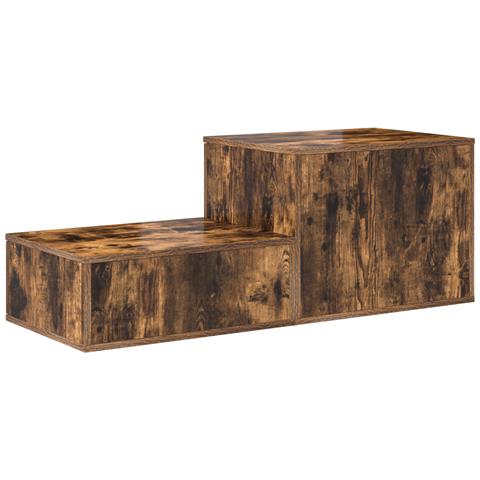 Cabinetto di Stoccaggio in Rovere Affumicato 127x41x40 cm in Legno Ingegnere - Foto 9