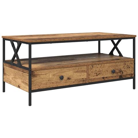 Tavolino da salotto with Drawer Legno vecchio 100 x 51 x 45 cm - Foto 1