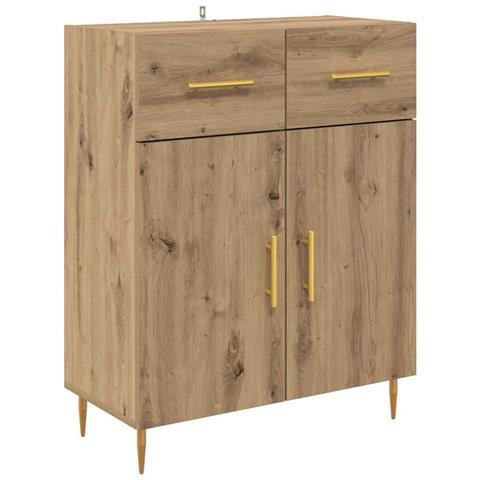 Credenza Rovere artigianale 69,5 x 34 x 90 cm Legno multistrato - Foto 1