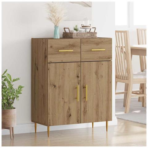 Credenza Rovere artigianale 69,5 x 34 x 90 cm Legno multistrato - Foto 2