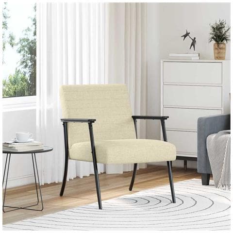 poltrona Crema 59 x 75 x 78 cm Tessuto - Foto 2