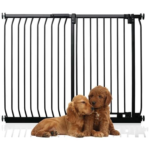 Bettacare Cancelletto Per Cani Elite Extra Alto, 125cm - 134cm, Nero Opaco, Extra Alto Con 100cm Di Altezza - Foto 1