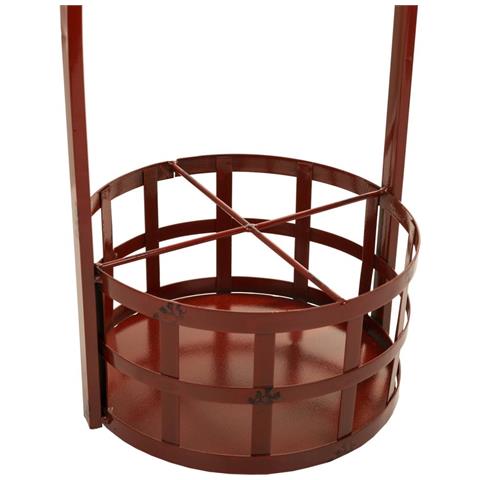 Tavolo Portabottiglie In Metallo Rosso 42x42x60h - Foto 2