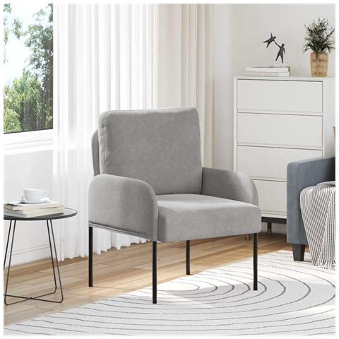 Divani con cuscino 55cm Grigio chiaro Legno compensato - Foto 2
