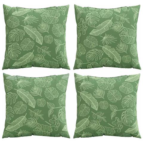 Cuscini Scatter Foglia 4 pcs Motivo Foglia 50 x 50 cm - Foto 1