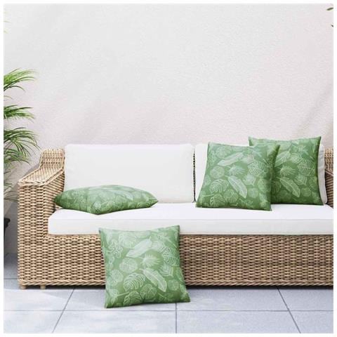 Cuscini Scatter Foglia 4 pcs Motivo Foglia 50 x 50 cm - Foto 2