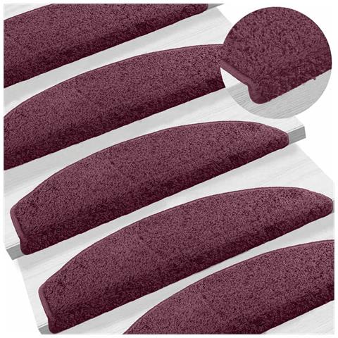 Tappetini per scale autoadesivi 15 pcs Viola scuro - Foto 2