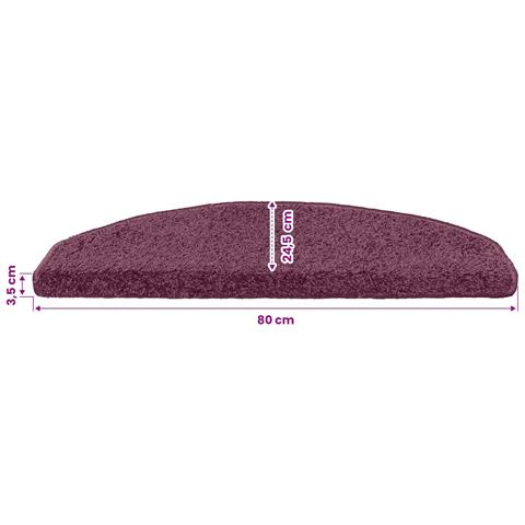 Tappetini per scale autoadesivi 15 pcs Viola scuro - Foto 9