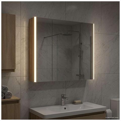 Mobiletto per specchio da bagno Rovere Sonoma - Foto 2