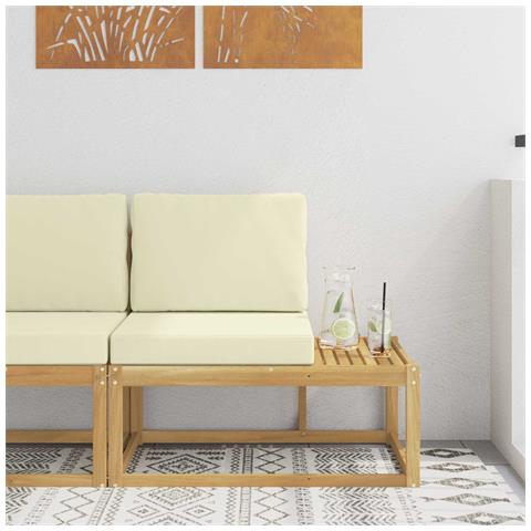 Divano da Esterno con cuscino Bianco 91 x 63 x 73 cm - Foto 2